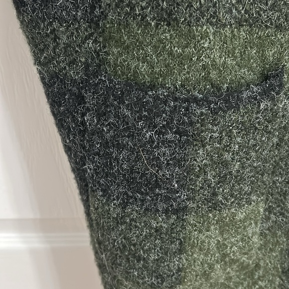 Joseph A green/black check print oversized open long soft cardigan size M - Picture 5 of 6